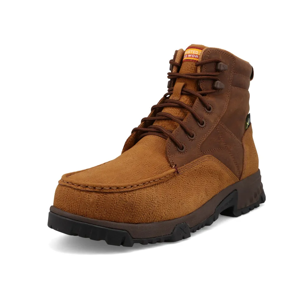 Twisted X 6″ Work Boot Amber Brown / Distressed Saddle